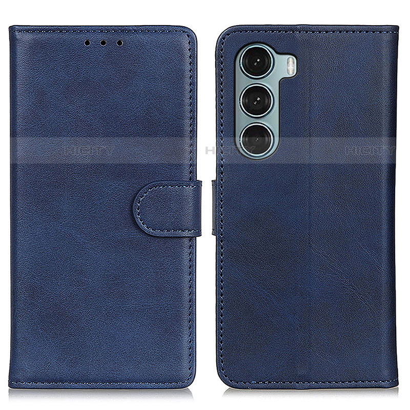 Custodia Portafoglio In Pelle Cover con Supporto A07D per Motorola Moto G200 5G Blu