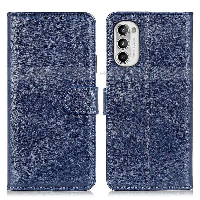 Custodia Portafoglio In Pelle Cover con Supporto A07D per Motorola MOTO G52 Blu