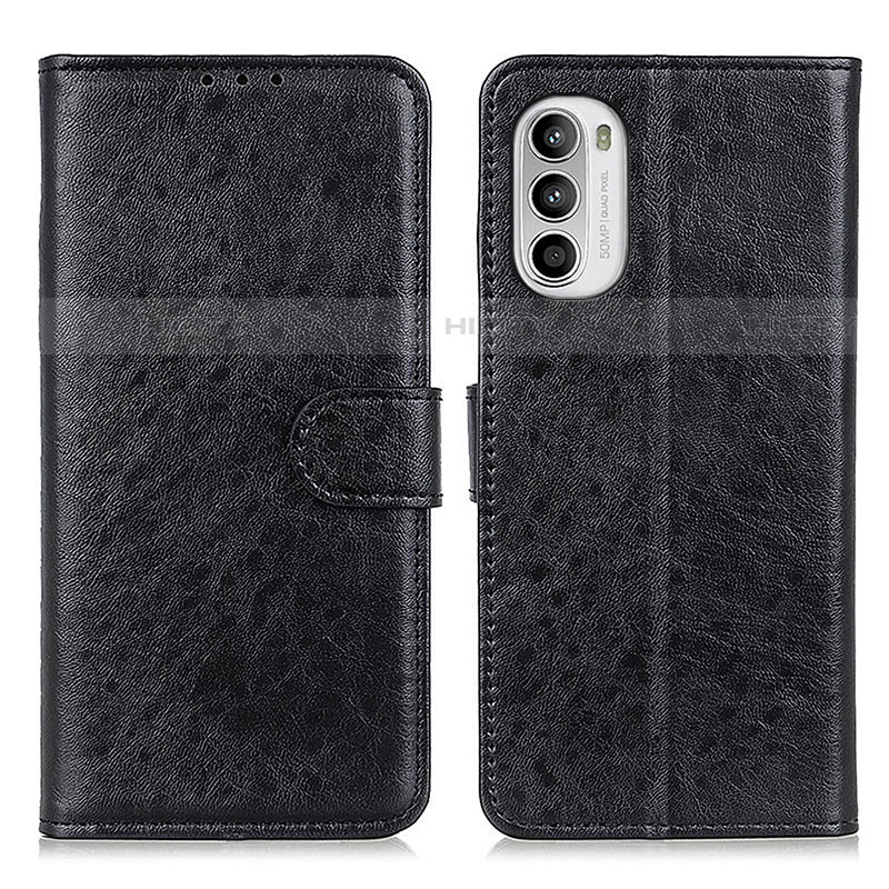 Custodia Portafoglio In Pelle Cover con Supporto A07D per Motorola Moto G71s 5G Nero