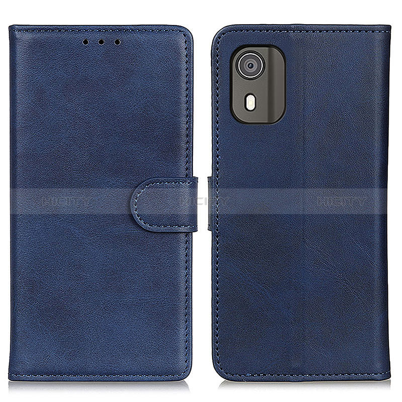 Custodia Portafoglio In Pelle Cover con Supporto A07D per Nokia C02 Blu