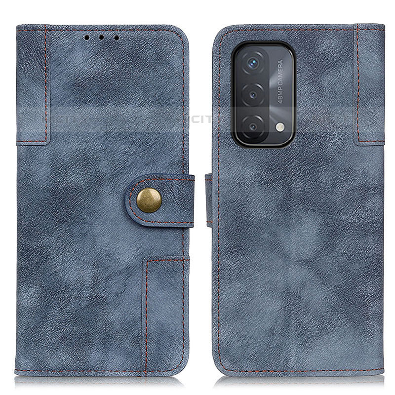 Custodia Portafoglio In Pelle Cover con Supporto A07D per OnePlus Nord N200 5G Blu