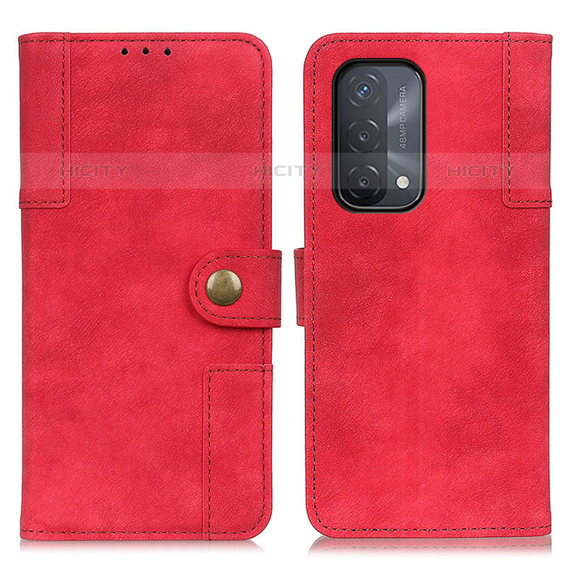 Custodia Portafoglio In Pelle Cover con Supporto A07D per OnePlus Nord N200 5G Rosso