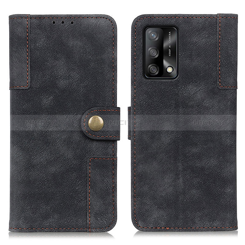 Custodia Portafoglio In Pelle Cover con Supporto A07D per Oppo A95 4G Nero