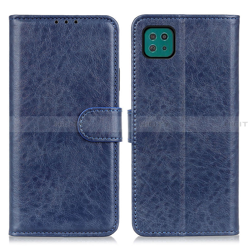 Custodia Portafoglio In Pelle Cover con Supporto A07D per Samsung Galaxy A22 5G Blu