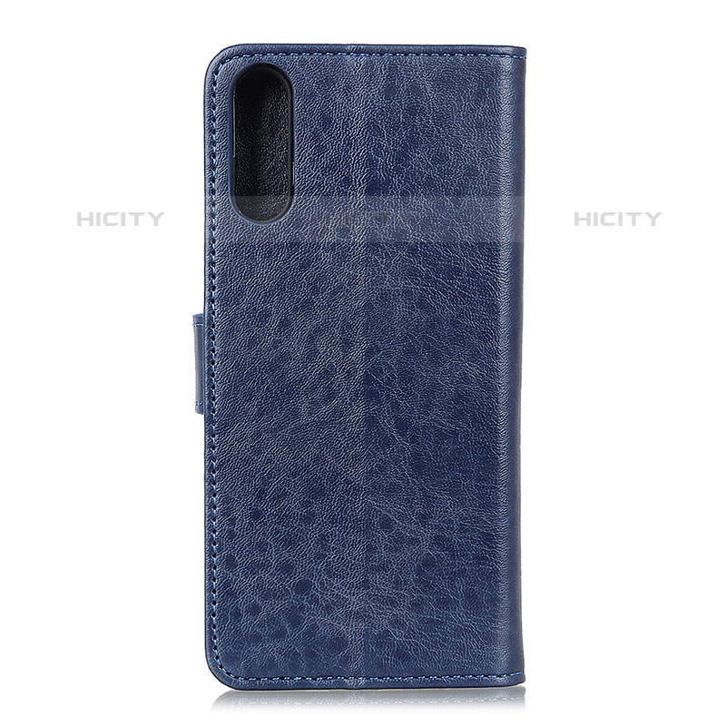 Custodia Portafoglio In Pelle Cover con Supporto A07D per Samsung Galaxy M02 Blu