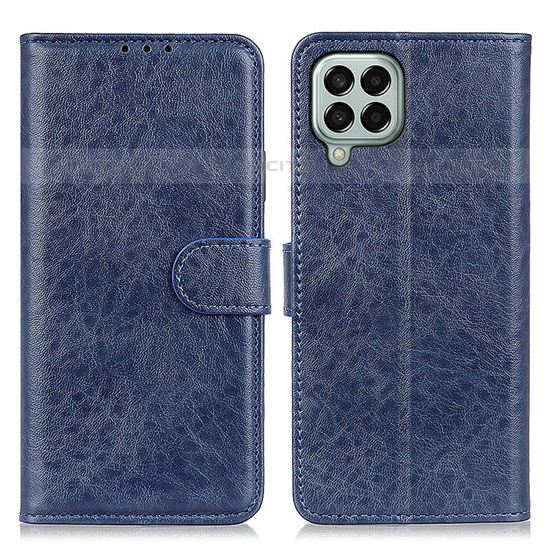 Custodia Portafoglio In Pelle Cover con Supporto A07D per Samsung Galaxy M33 5G Blu