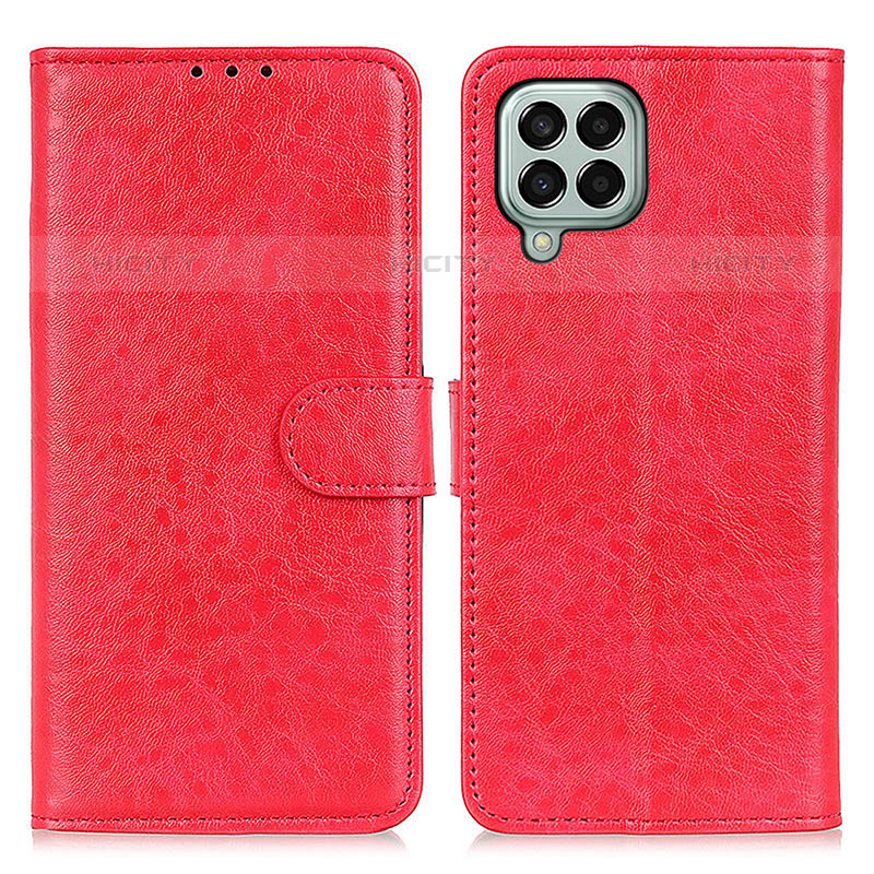 Custodia Portafoglio In Pelle Cover con Supporto A07D per Samsung Galaxy M33 5G Rosso