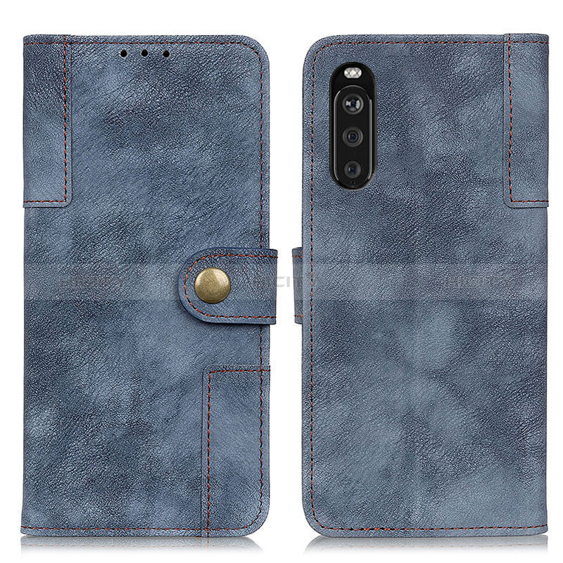 Custodia Portafoglio In Pelle Cover con Supporto A07D per Sony Xperia 10 III