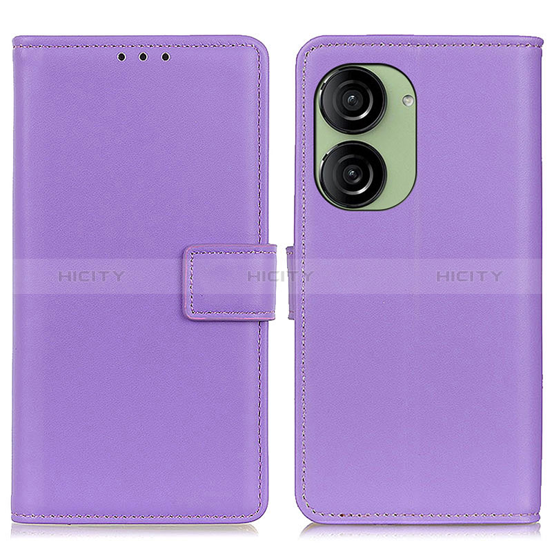 Custodia Portafoglio In Pelle Cover con Supporto A08D per Asus ZenFone 10 Viola