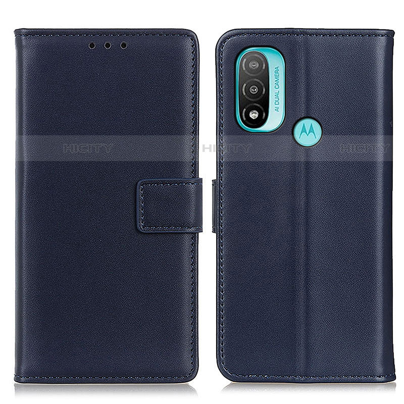 Custodia Portafoglio In Pelle Cover con Supporto A08D per Motorola Moto E40 Blu