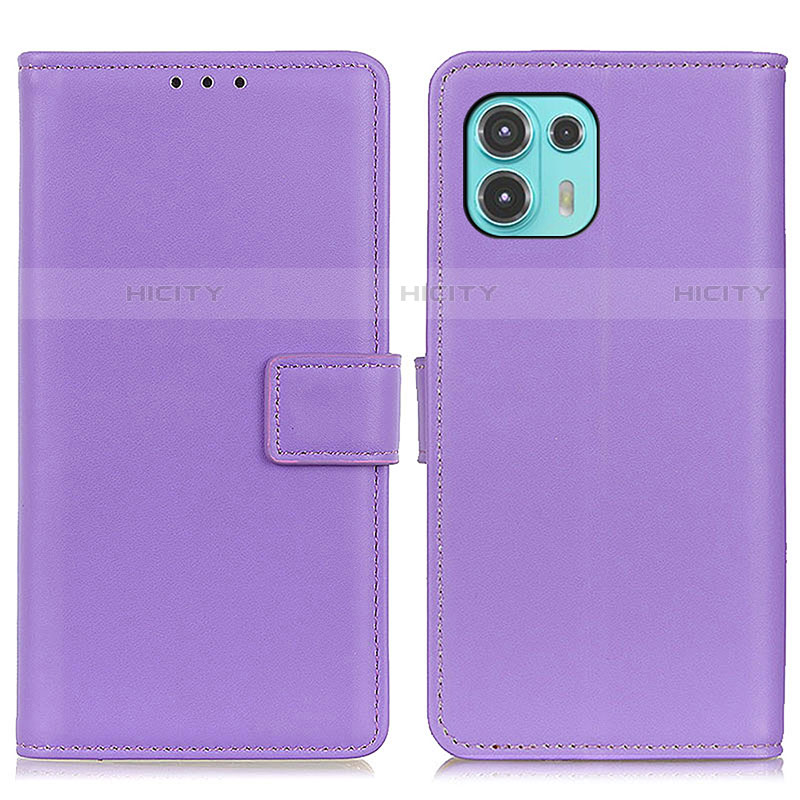 Custodia Portafoglio In Pelle Cover con Supporto A08D per Motorola Moto Edge 20 Lite 5G Viola