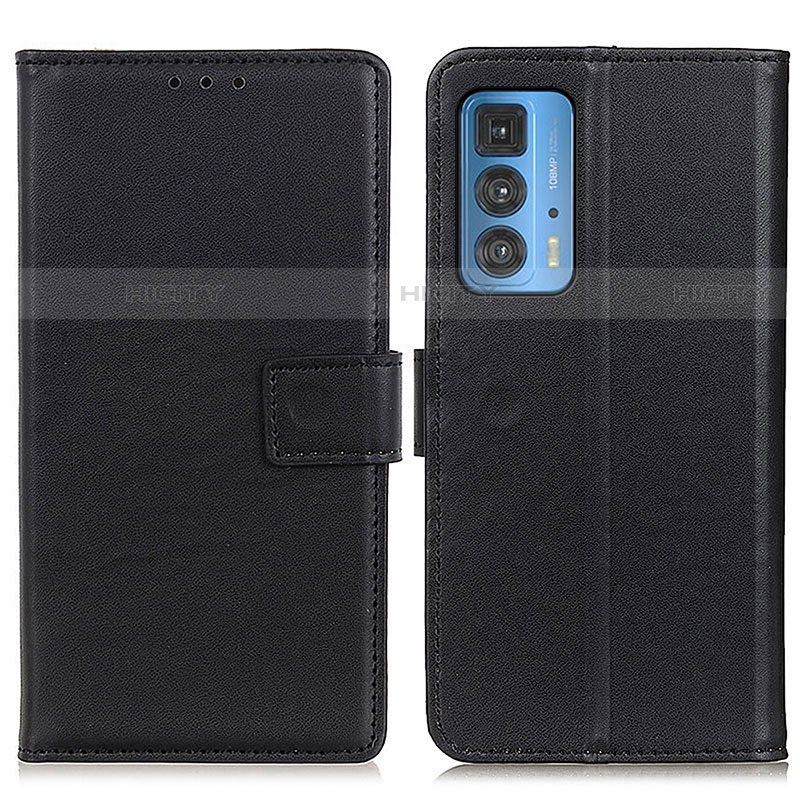 Custodia Portafoglio In Pelle Cover con Supporto A08D per Motorola Moto Edge 20 Pro 5G Nero