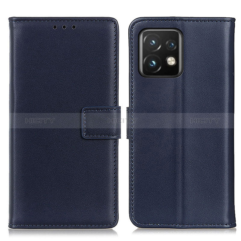 Custodia Portafoglio In Pelle Cover con Supporto A08D per Motorola Moto Edge 40 Pro 5G Blu