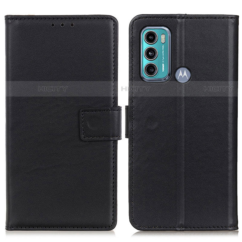 Custodia Portafoglio In Pelle Cover con Supporto A08D per Motorola Moto G40 Fusion Nero