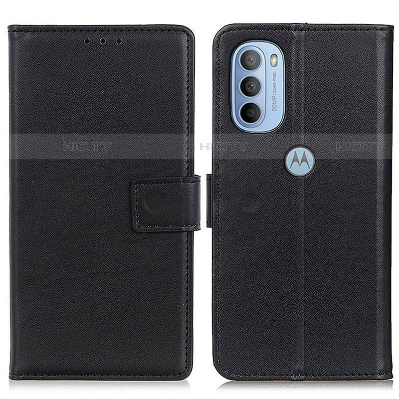 Custodia Portafoglio In Pelle Cover con Supporto A08D per Motorola Moto G41 Nero