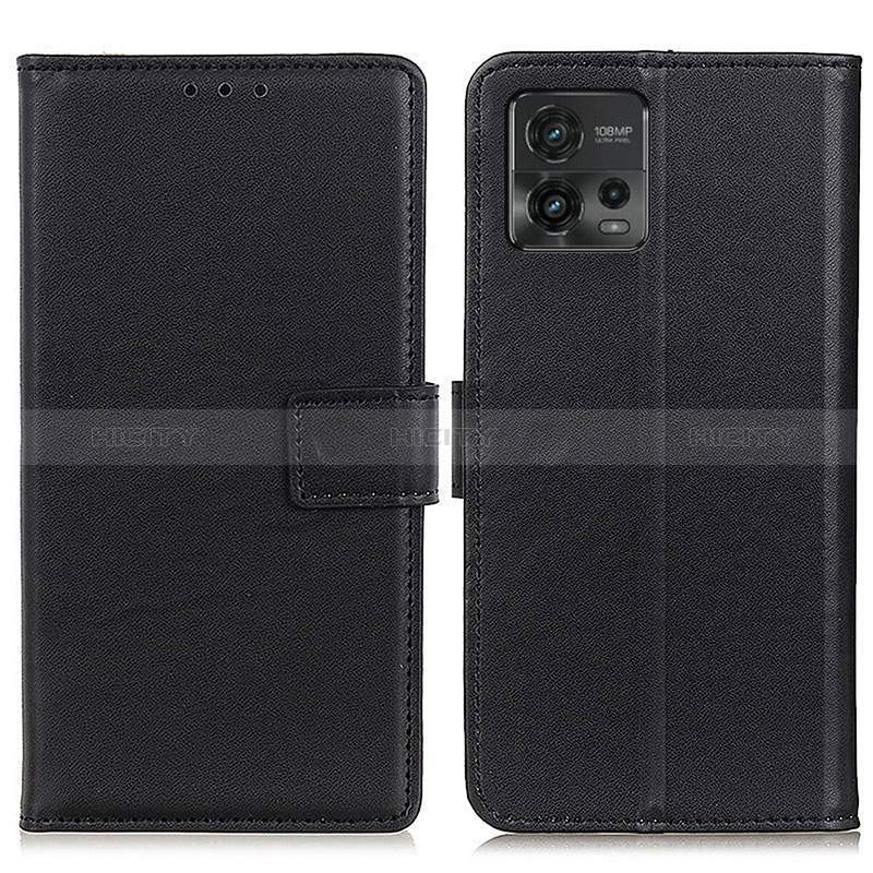 Custodia Portafoglio In Pelle Cover con Supporto A08D per Motorola Moto G72 Nero