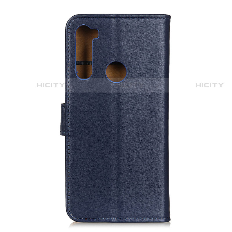 Custodia Portafoglio In Pelle Cover con Supporto A08D per Motorola Moto One Fusion Plus Blu