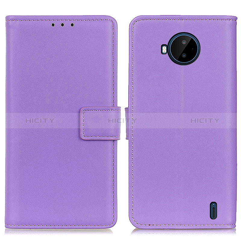 Custodia Portafoglio In Pelle Cover con Supporto A08D per Nokia C20 Plus Viola