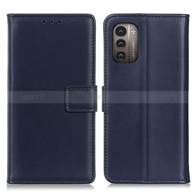 Custodia Portafoglio In Pelle Cover con Supporto A08D per Nokia G11 Blu