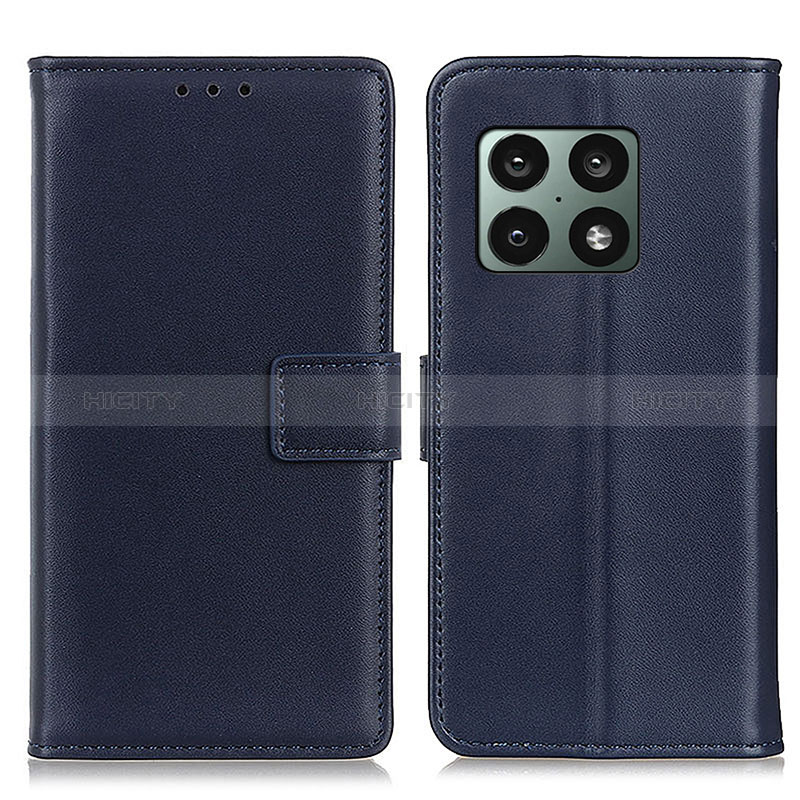 Custodia Portafoglio In Pelle Cover con Supporto A08D per OnePlus 10 Pro 5G Blu