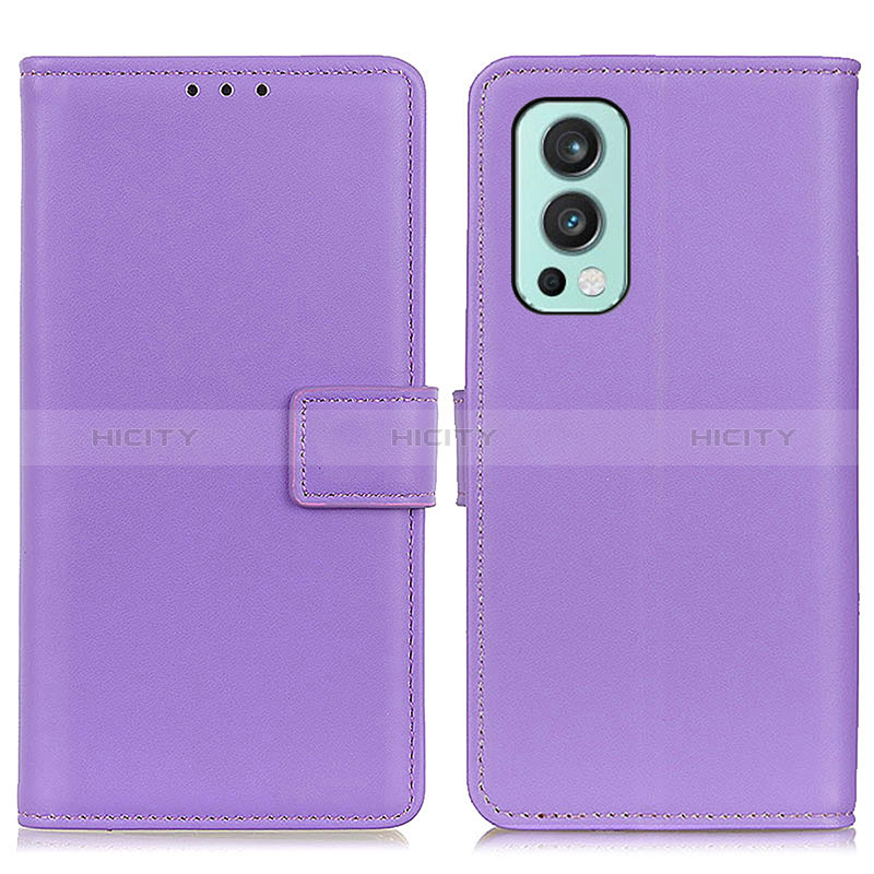 Custodia Portafoglio In Pelle Cover con Supporto A08D per OnePlus Nord 2 5G Viola