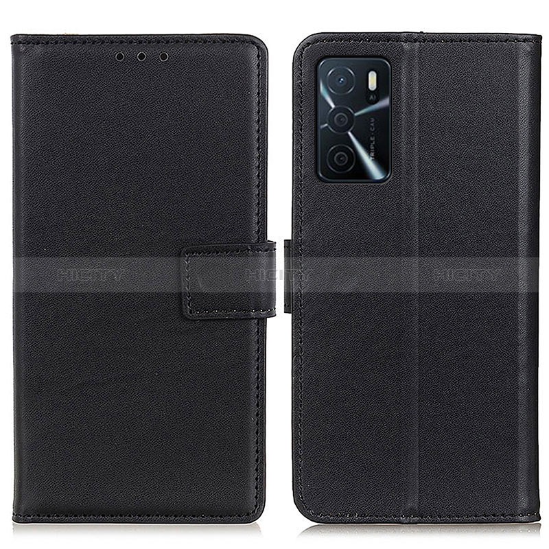 Custodia Portafoglio In Pelle Cover con Supporto A08D per Oppo A16 Nero