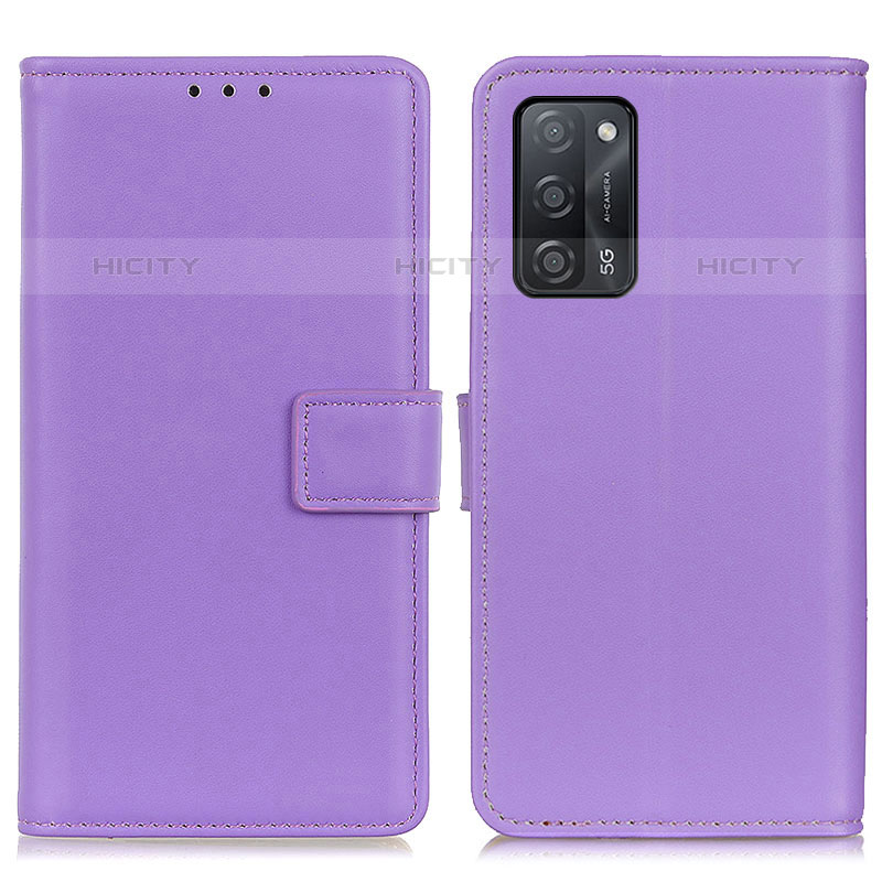 Custodia Portafoglio In Pelle Cover con Supporto A08D per Oppo A55 5G Viola