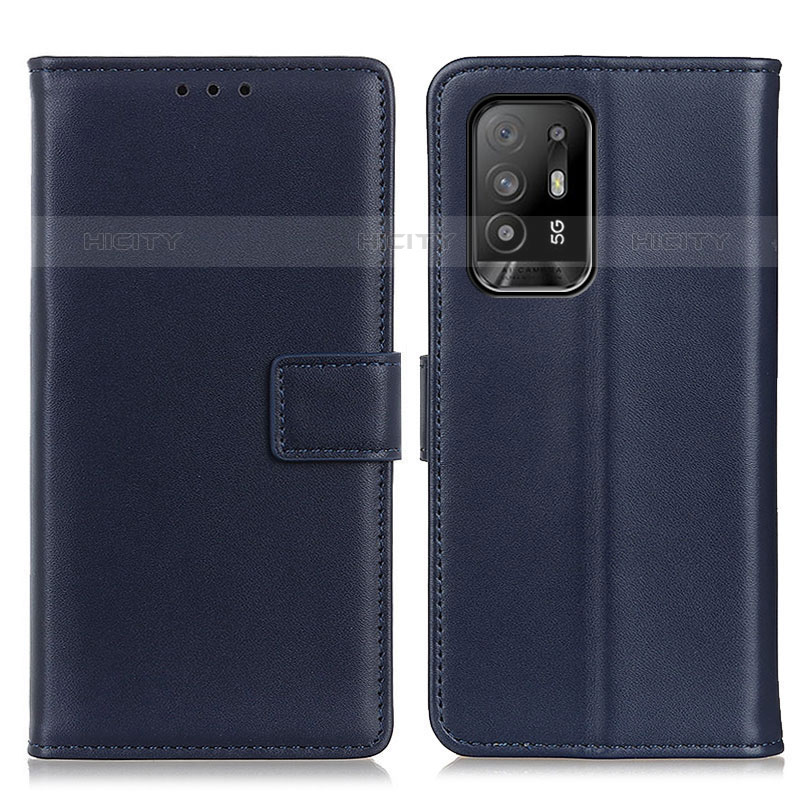 Custodia Portafoglio In Pelle Cover con Supporto A08D per Oppo A94 5G Blu