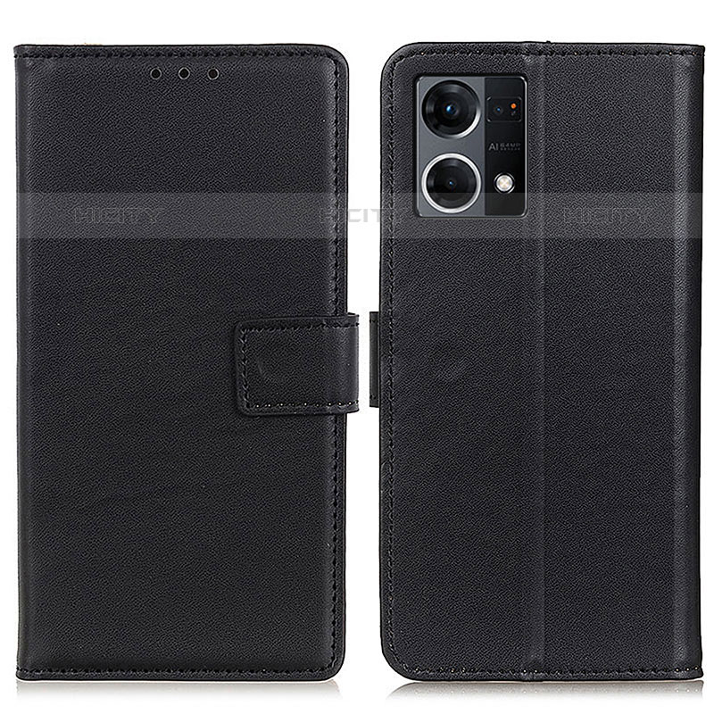 Custodia Portafoglio In Pelle Cover con Supporto A08D per Oppo F21 Pro 4G Nero