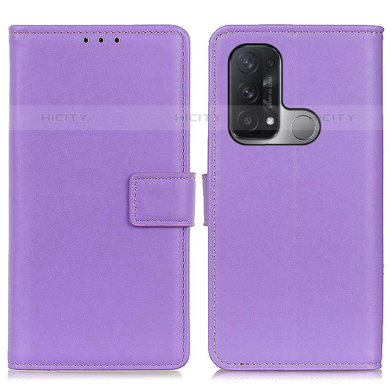 Custodia Portafoglio In Pelle Cover con Supporto A08D per Oppo Reno5 A Viola