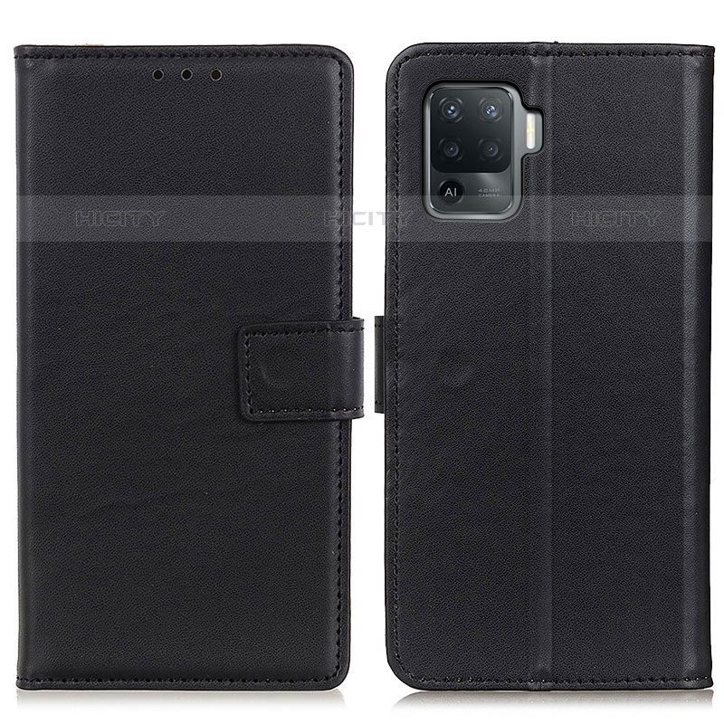 Custodia Portafoglio In Pelle Cover con Supporto A08D per Oppo Reno5 F Nero