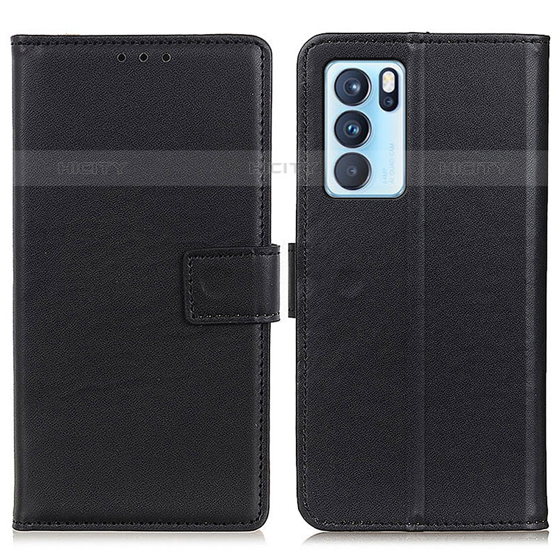 Custodia Portafoglio In Pelle Cover con Supporto A08D per Oppo Reno6 Pro 5G India