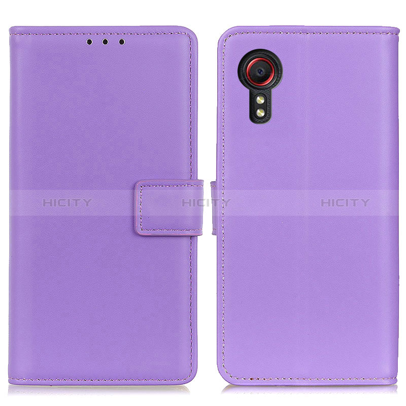 Custodia Portafoglio In Pelle Cover con Supporto A08D per Samsung Galaxy XCover 5 SM-G525F Viola