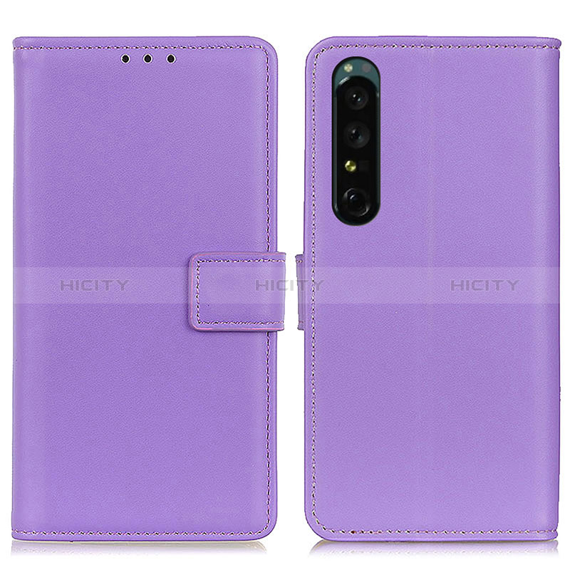 Custodia Portafoglio In Pelle Cover con Supporto A08D per Sony Xperia 1 IV