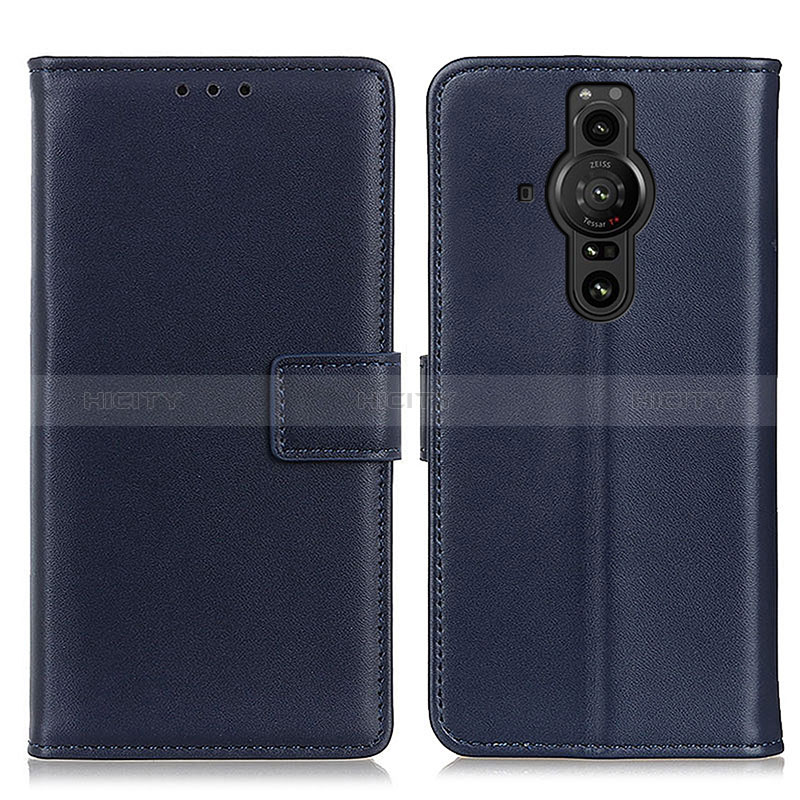 Custodia Portafoglio In Pelle Cover con Supporto A08D per Sony Xperia PRO-I