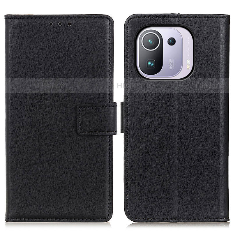 Custodia Portafoglio In Pelle Cover con Supporto A08D per Xiaomi Mi 11 Pro 5G Nero