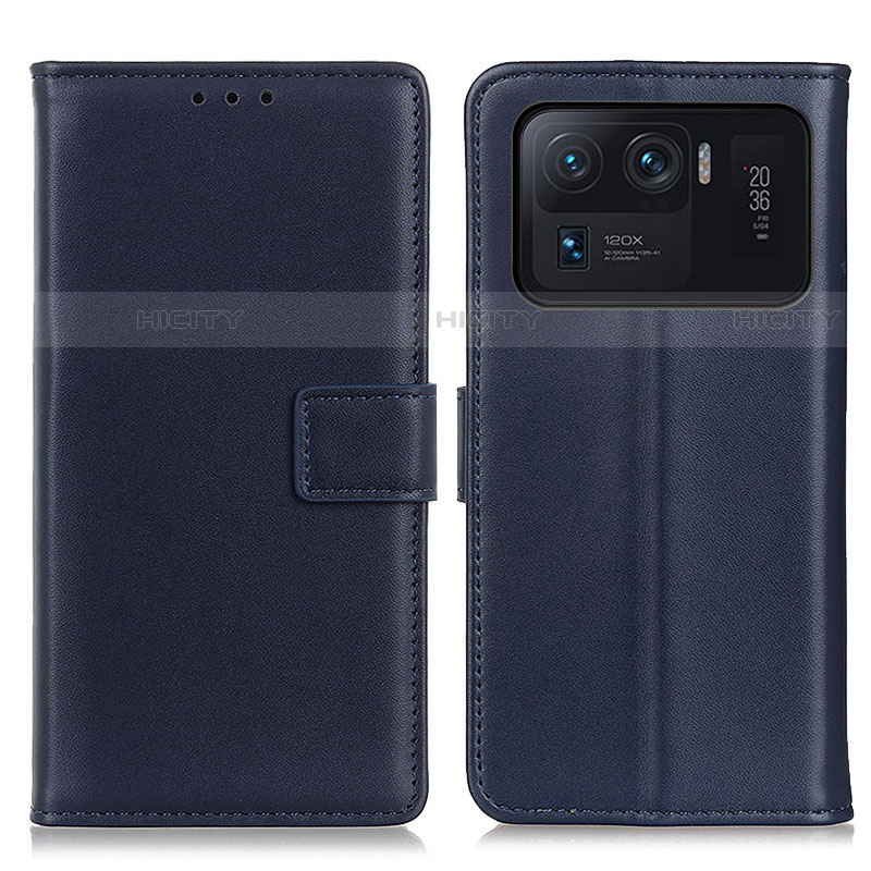 Custodia Portafoglio In Pelle Cover con Supporto A08D per Xiaomi Mi 11 Ultra 5G Blu