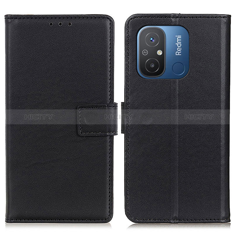 Custodia Portafoglio In Pelle Cover con Supporto A08D per Xiaomi Redmi 12C 4G Nero