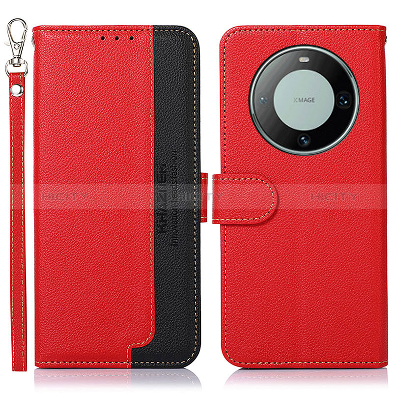 Custodia Portafoglio In Pelle Cover con Supporto A09D per Huawei Mate 60 Rosso