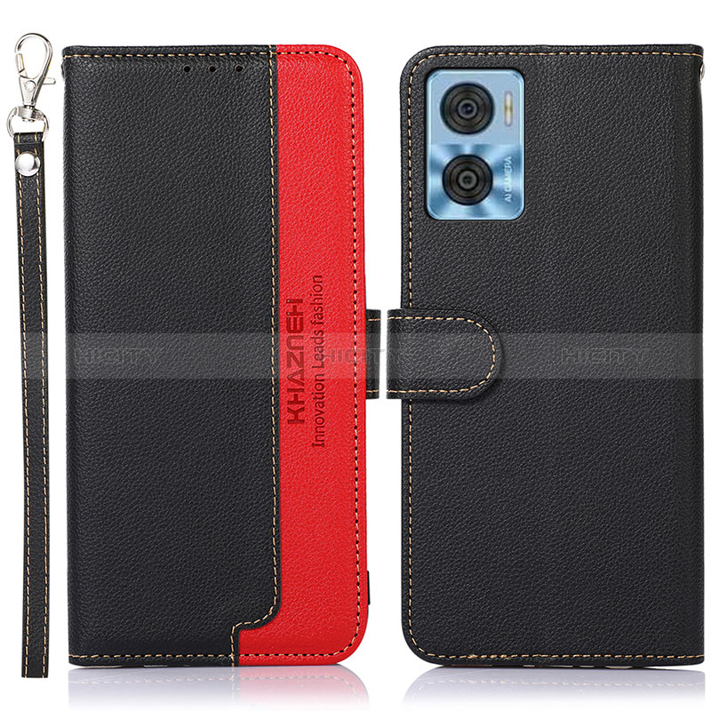 Custodia Portafoglio In Pelle Cover con Supporto A09D per Motorola Moto E22i