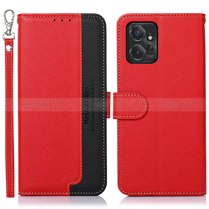 Custodia Portafoglio In Pelle Cover con Supporto A09D per Motorola Moto G Power 5G (2023) Rosso