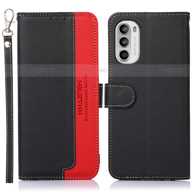 Custodia Portafoglio In Pelle Cover con Supporto A09D per Motorola MOTO G52