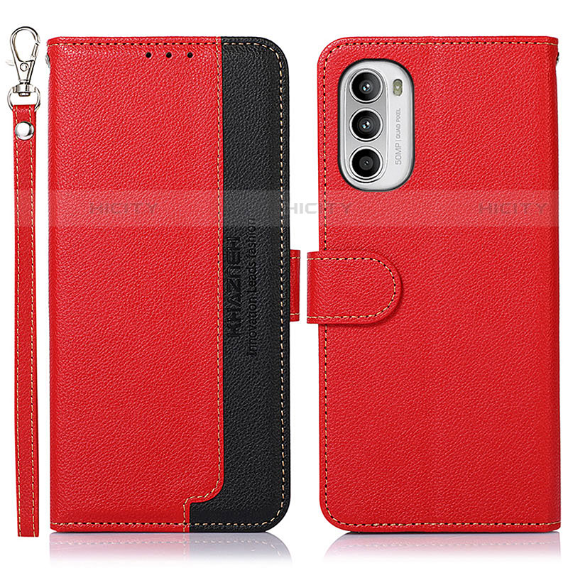 Custodia Portafoglio In Pelle Cover con Supporto A09D per Motorola MOTO G52