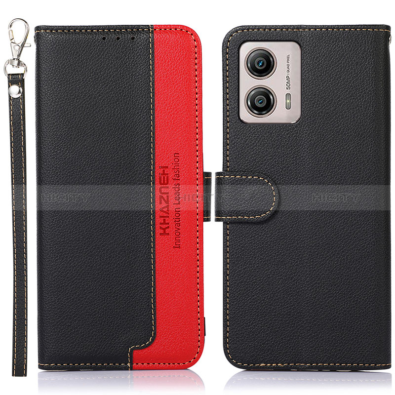 Custodia Portafoglio In Pelle Cover con Supporto A09D per Motorola Moto G53j 5G