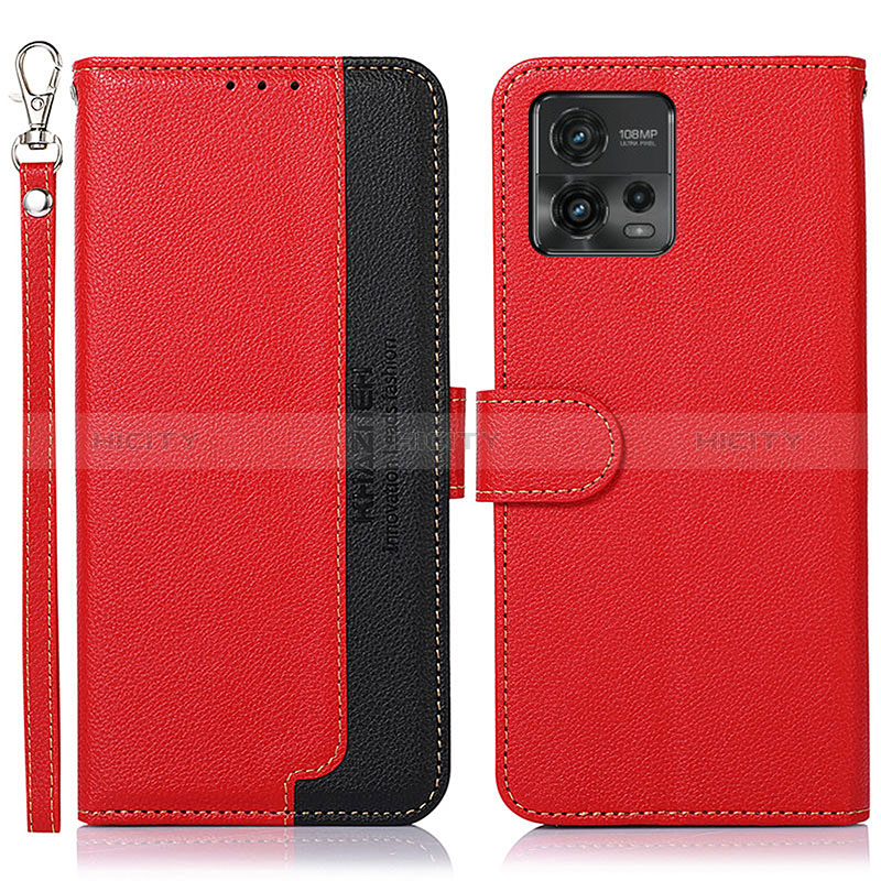 Custodia Portafoglio In Pelle Cover con Supporto A09D per Motorola Moto G72