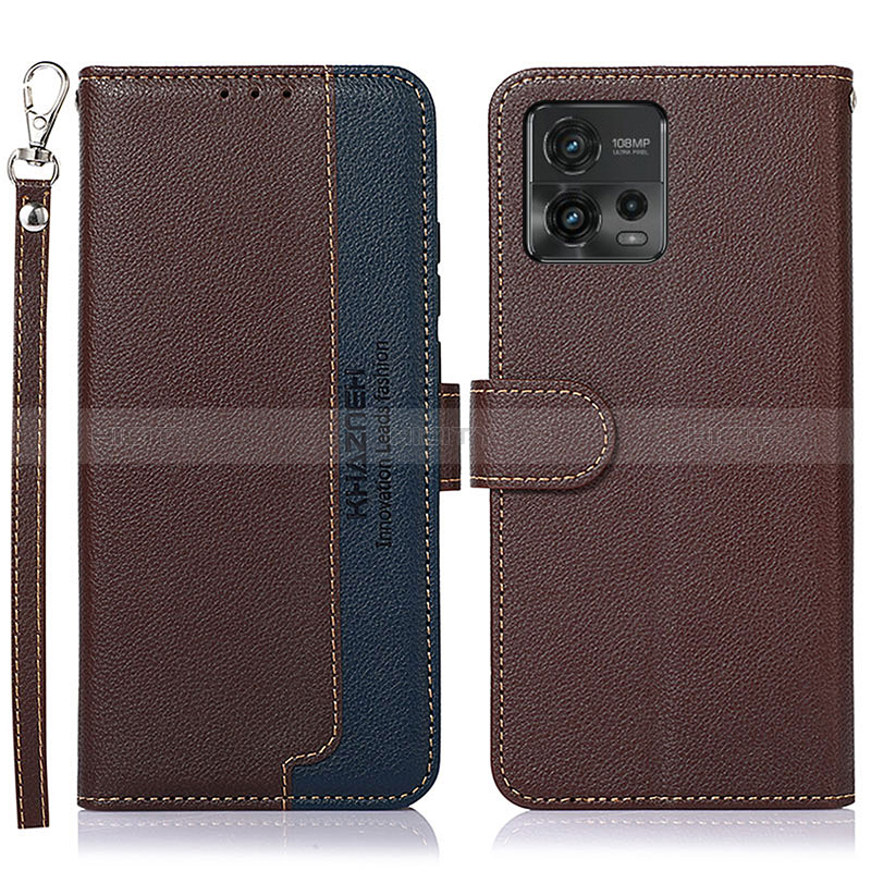 Custodia Portafoglio In Pelle Cover con Supporto A09D per Motorola Moto G72