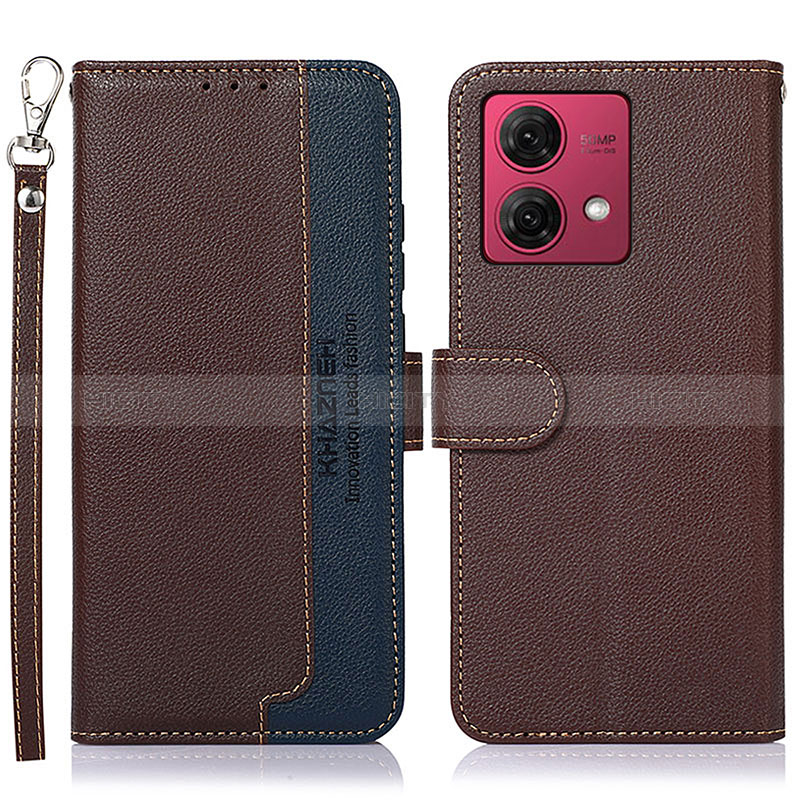 Custodia Portafoglio In Pelle Cover con Supporto A09D per Motorola Moto G84 5G