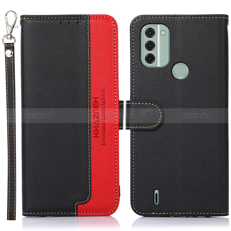 Custodia Portafoglio In Pelle Cover con Supporto A09D per Nokia C31