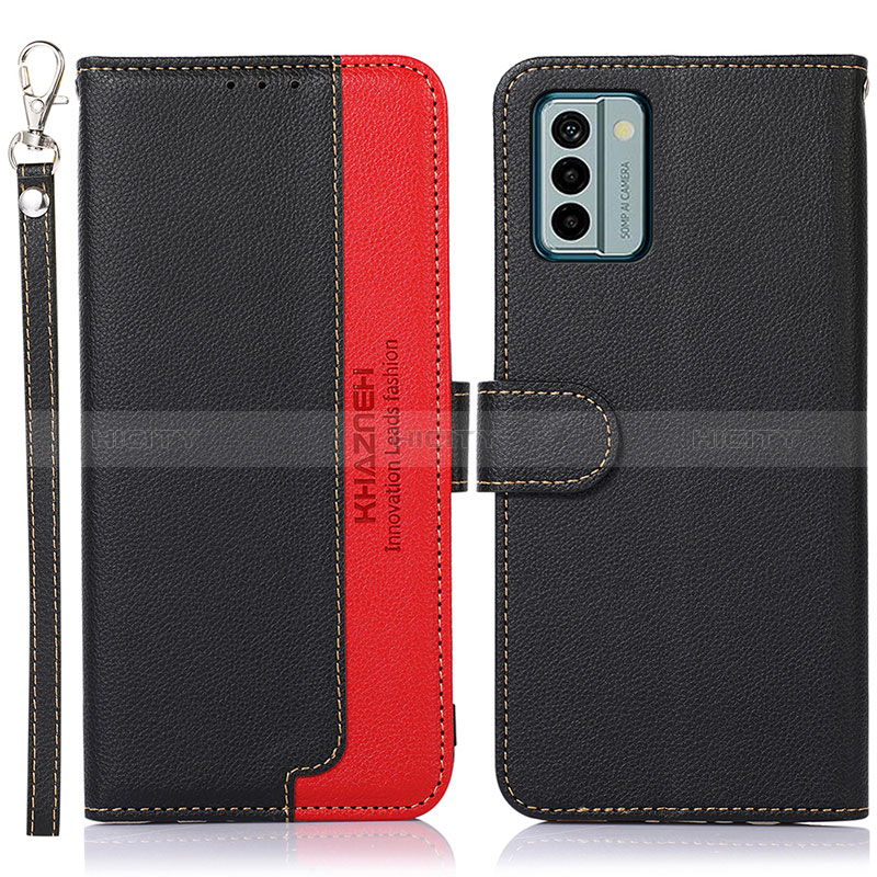 Custodia Portafoglio In Pelle Cover con Supporto A09D per Nokia G22 Nero