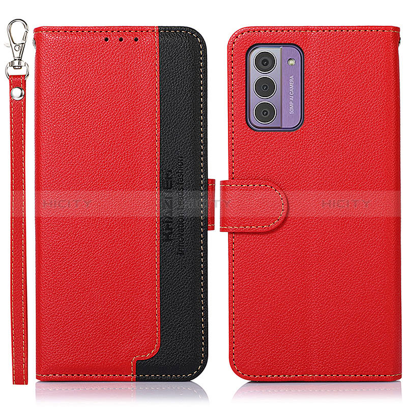 Custodia Portafoglio In Pelle Cover con Supporto A09D per Nokia G310 5G Rosso